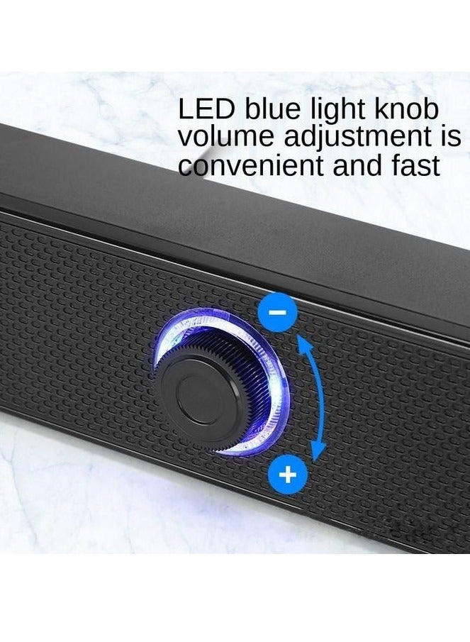 Computer Speaker Soundbar - (6W) 3W * 2.0 channels - 3.5mm Jack + USB Powered For Laptop, Desktop - Image 3