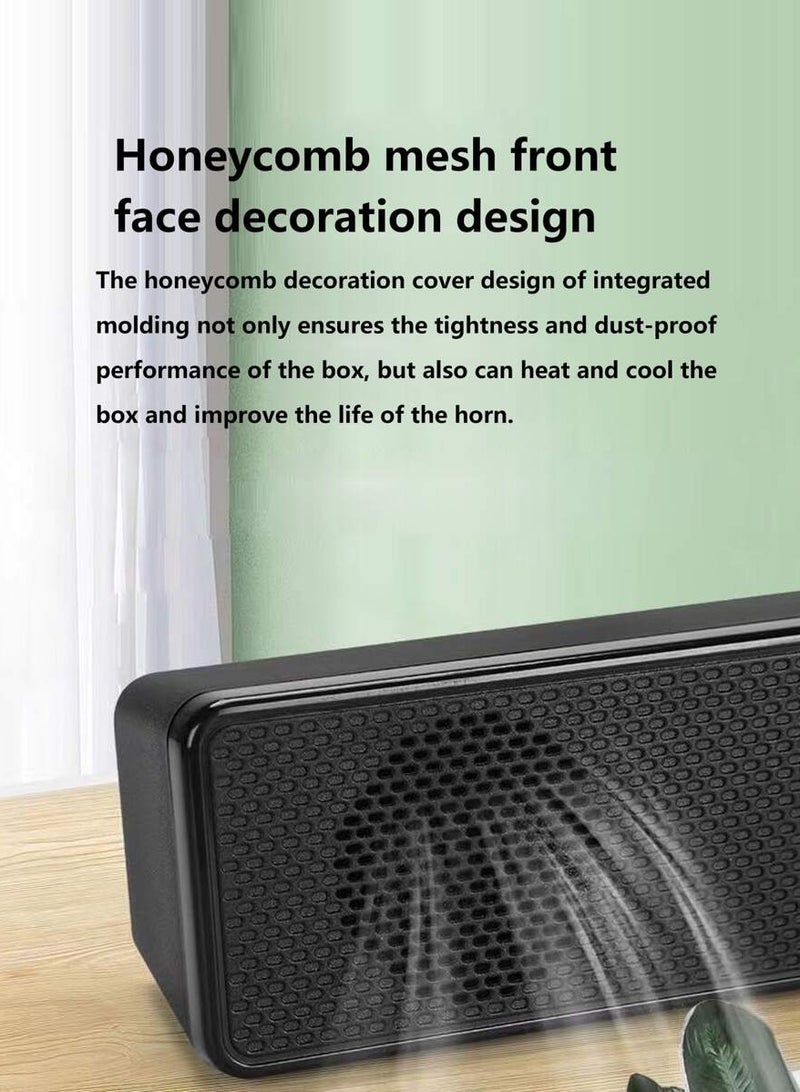 Computer Speaker Soundbar - (6W) 3W * 2.0 channels - 3.5mm Jack + USB Powered For Laptop, Desktop - Image 5