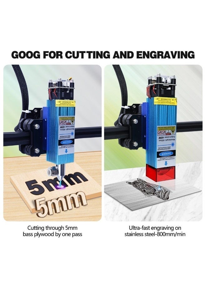 LUNYEE 40W Fixed Focus Laser Module 450nm For CNC 3018pro Engraving Cutting Machine - Image 3