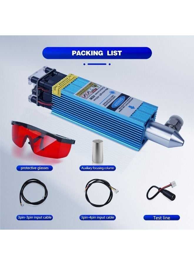 LUNYEE 40W Fixed Focus Laser Module 450nm For CNC 3018pro Engraving Cutting Machine - Image 1