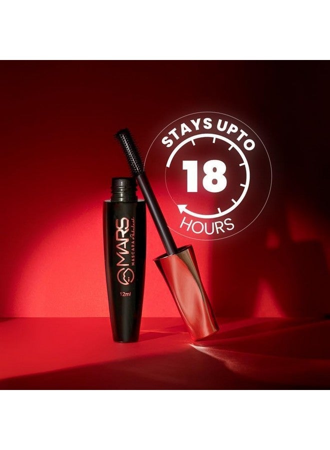 Mars ماسكارا فابولاش لتكثيف الرموش ; تدوم حتى 18 ساعة ; مقاومة للماء بلون أسود ج jet Intense (12 مل) - Image 5