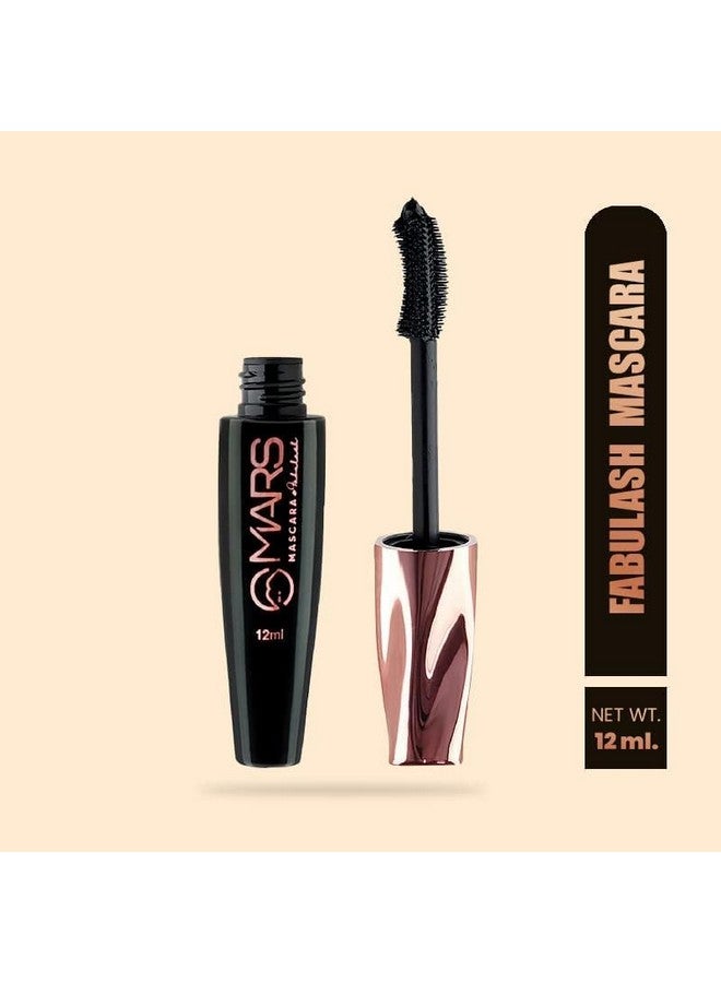 Mars ماسكارا فابولاش لتكثيف الرموش ; تدوم حتى 18 ساعة ; مقاومة للماء بلون أسود ج jet Intense (12 مل) - Image 3