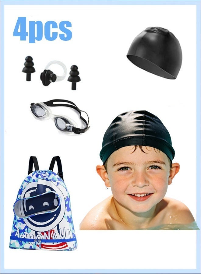 Ailily Children's Swimming Backpack Kids Swimming Bag Beach Swimming Backpack Kids Dry Wet Swim Backpack for Swimmers Children's Sports Storage Bag with Silicone Swim Cap,Swimming Goggles,Earplugs and Nose Clip Set - Image 2