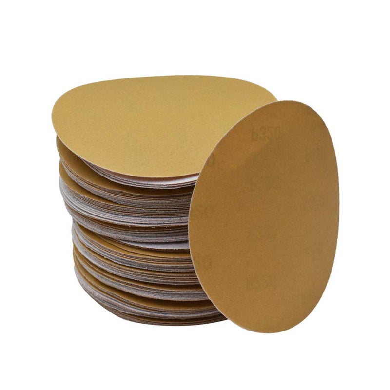 Hook Loop Pads Sanding Disc 5Inch NOHole 100Pcs Aluminum Oxide Round Flocking Sandpaper for Sanding Grinder Polishing Accessories 60 80 120 180 240 320 Grit 240grit