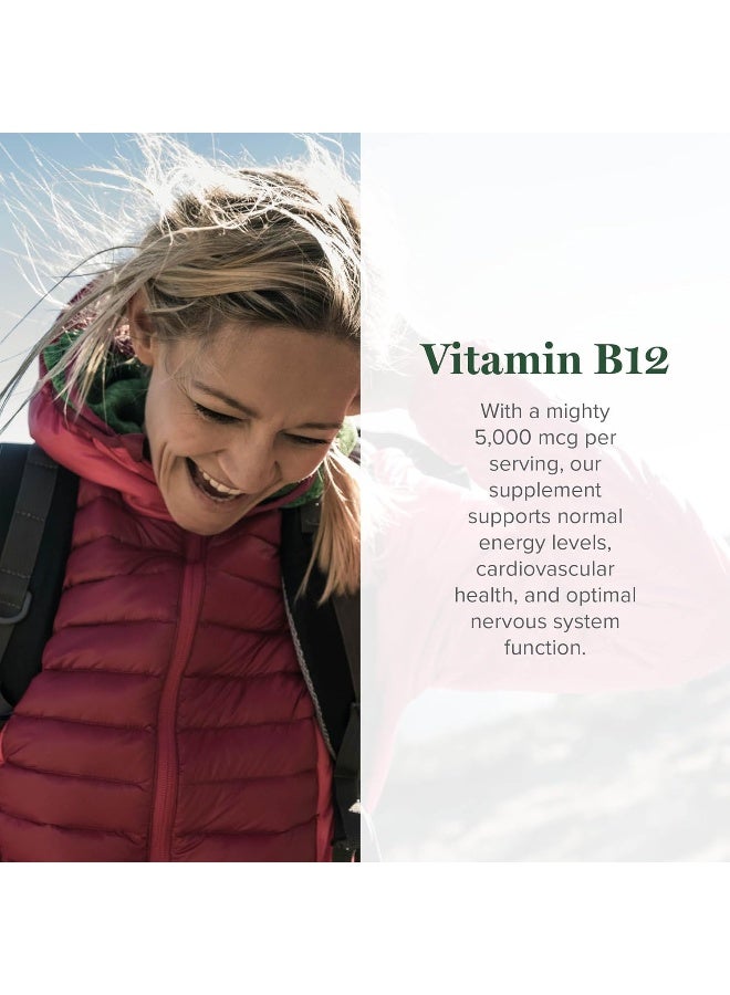 global healing center Global Healing Vitamin B12 Tri-Blend, 5000 Mcg Organic Sublingual Liquid Vitamin Drops - Image 2