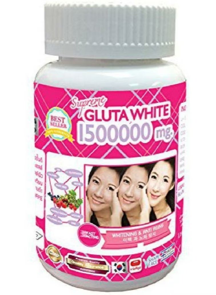 jp Supreme Gluta White capsules with glutathione for skin whitening, removing dark spots and acne scars