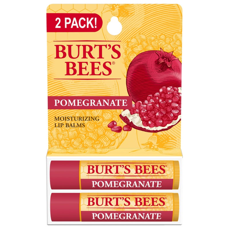 Burt's Bees مرطب الشفاه من بيرتس بيز - رمان، مرطب الشفاه مع شمع العسل المستدام المصدر، علاج تكييف طبيعي الأصل، 2 أنابيب، 0.15 أوقية - Image 2