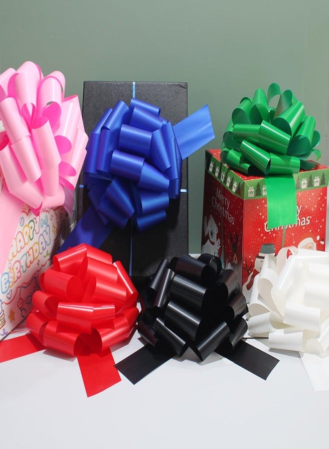 HQJAXJ 6pcs Large pull bows,9inch Mixed Color Pull Bow for Gifts Wrapping Party Birthday Holiday Gift Boxes Bow Basket Packaging Bows for Presents Flower Decoration (6 Color) - Image 3