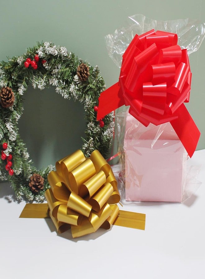 HQJAXJ 6pcs Large pull bows,9inch Mixed Color Pull Bow for Gifts Wrapping Party Birthday Holiday Gift Boxes Bow Basket Packaging Bows for Presents Flower Decoration (6 Color) - Image 2