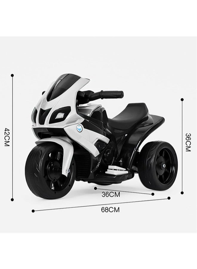 Denzoz Kids Electric Motorcycle 6V Battery Powered Ride On Motorcycle w/LED Headlights Music Pedal Spring Suspension 3 Wheels Electric Motorcycle for Kids Gift for Boys Girls  - Image 2