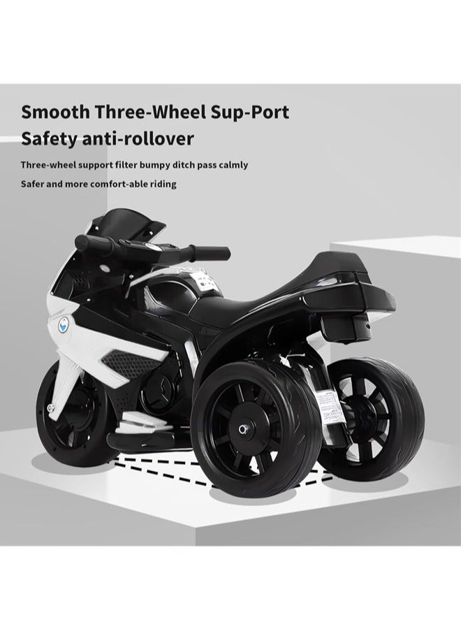 Kids Electric Electric Motor Motorcycle 6V بطارية على دراجة نارية مع مصابيح أمامية LED.