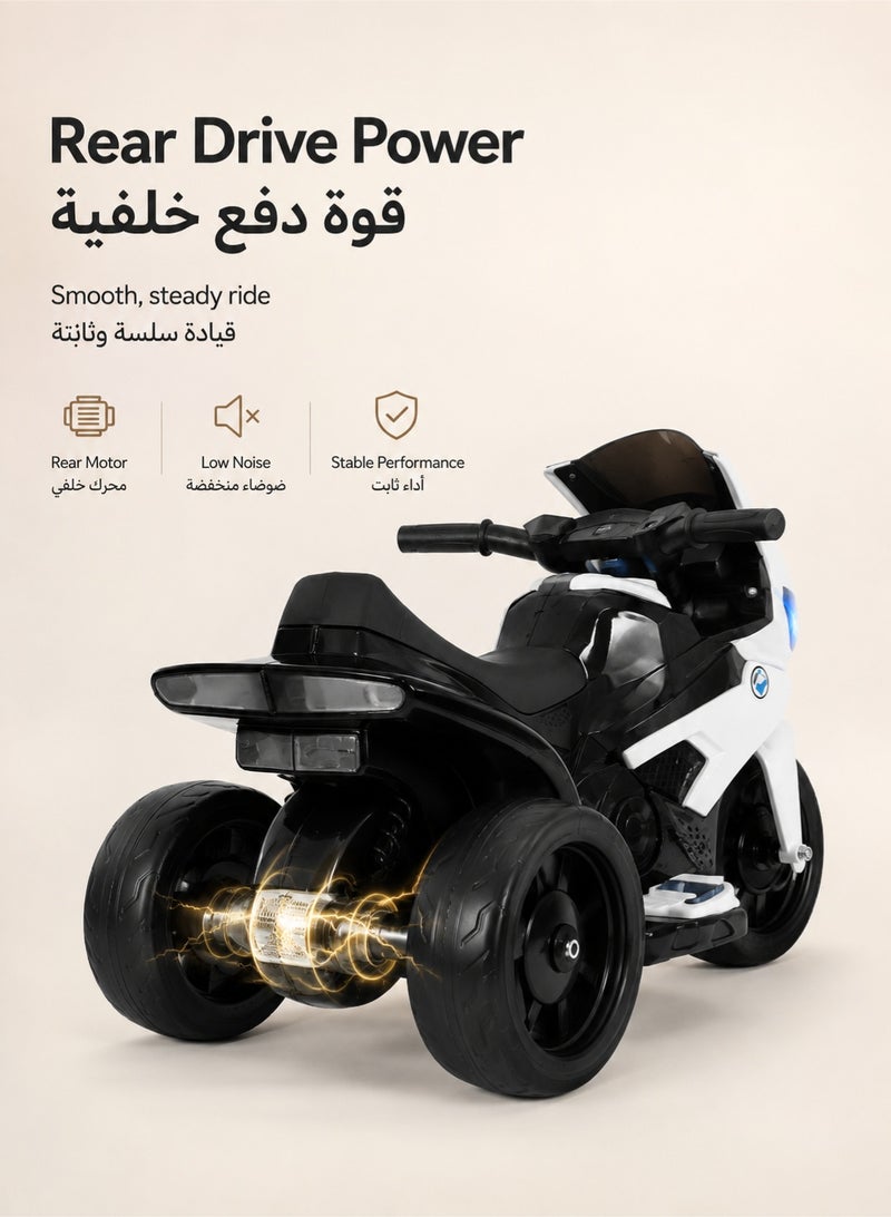 دنزوز Kids Electric Electric Motor Motorcycle 6V بطارية على دراجة نارية مع مصابيح أمامية LED. - Image 3