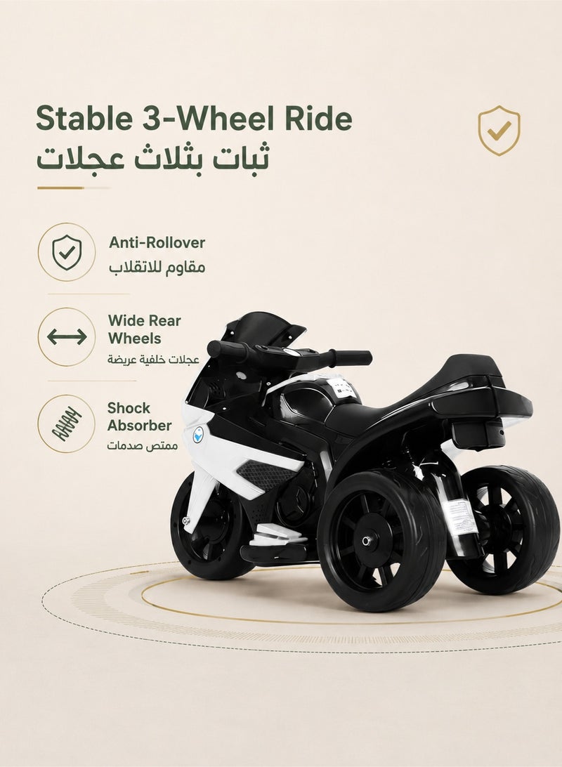 دنزوز Kids Electric Electric Motor Motorcycle 6V بطارية على دراجة نارية مع مصابيح أمامية LED. - Image 4