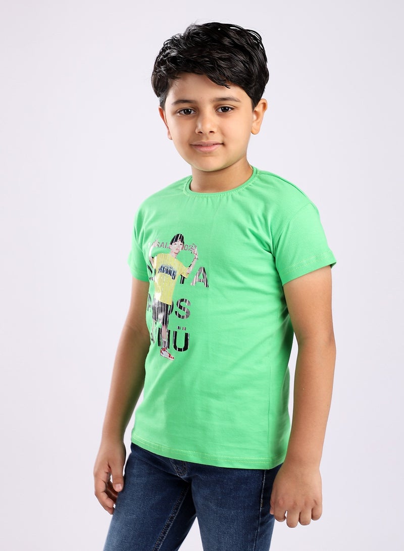 Caesar Boys Round Neck Shirt Printed - Image 2