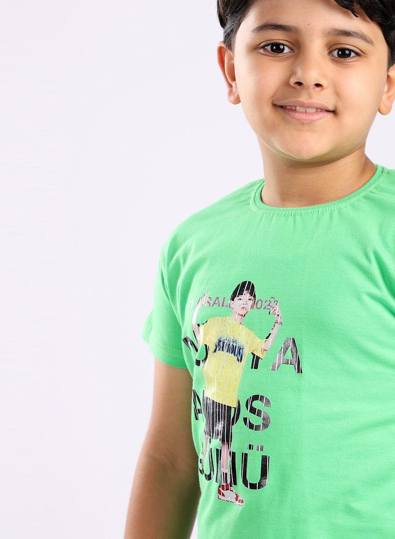 Caesar Boys Round Neck Shirt Printed - Image 3