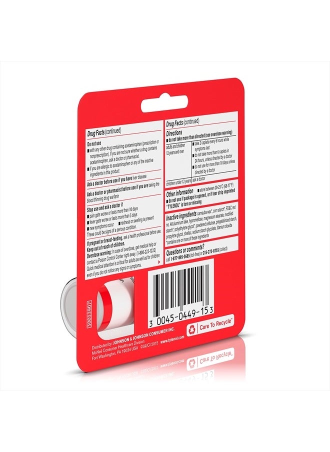 TYLENOL - Extra Strength Caplets with 500 mg Acetaminophen, Pain Reliever & Fever Reducer, 10 ct - Image 1
