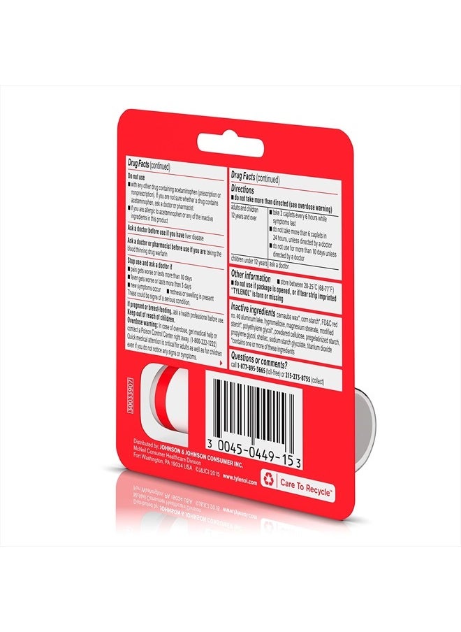 TYLENOL - Extra Strength Caplets with 500 mg Acetaminophen, Pain Reliever & Fever Reducer, 10 ct - Image 1