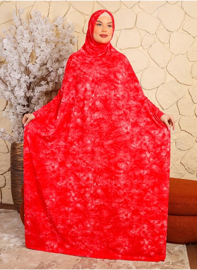 زمرد ثوب صلاة بحريني - مطبوع عملي مع غطاء الرأس من زمرد فاشون  - Image 3