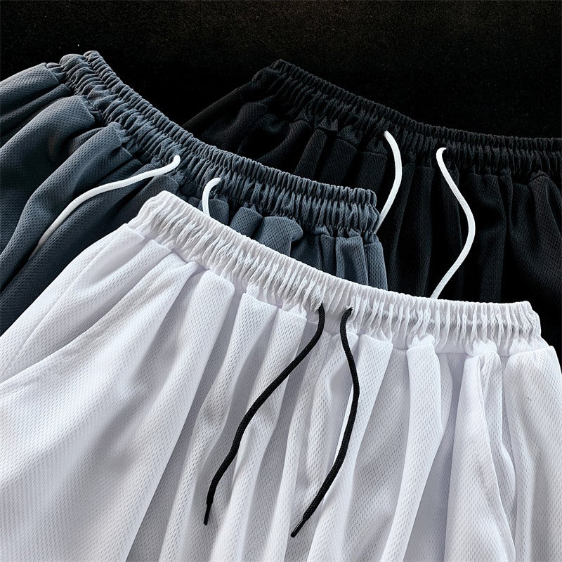 Sports Shorts Men'S Summer Korean-Style Harajuku-Style Casual Loose Beach Mid-Length Trendy Split Wide-Leg Pants - Image 4