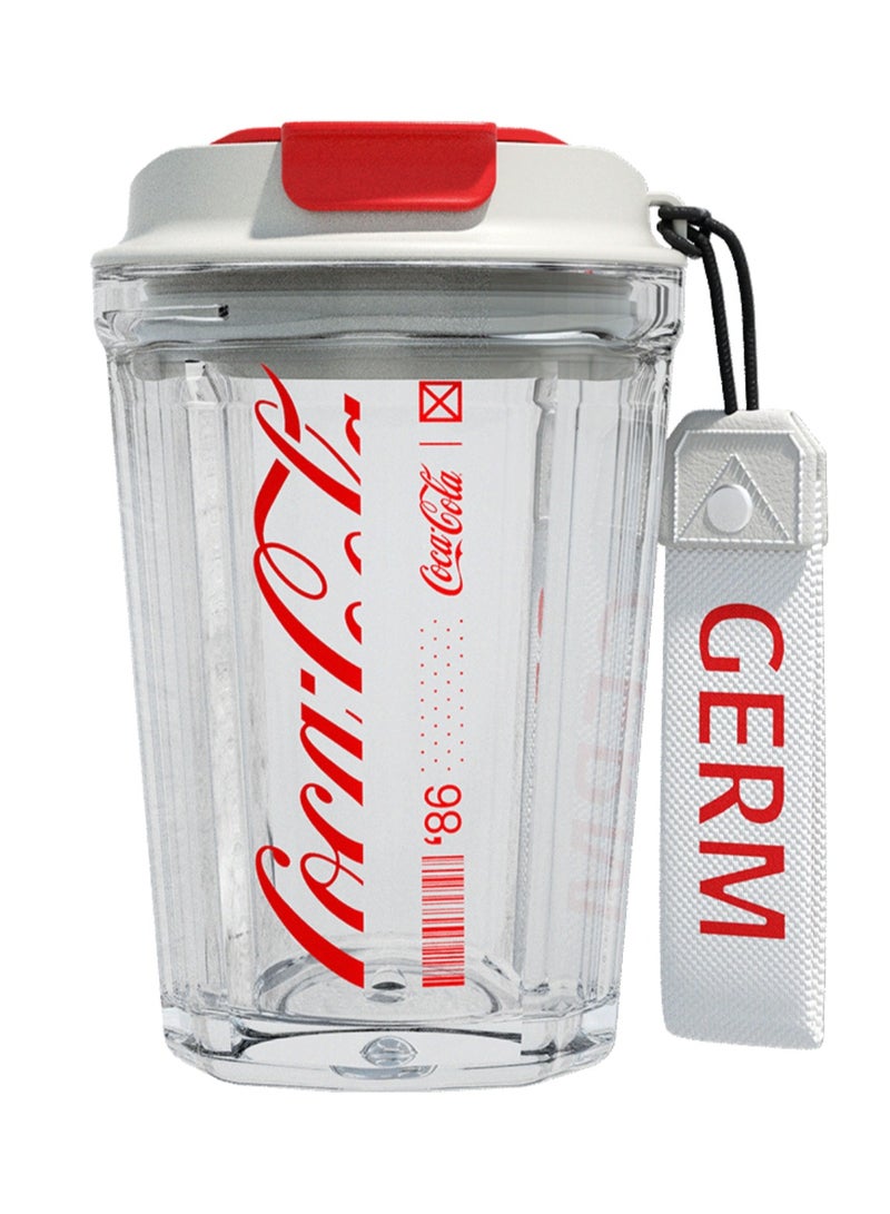 GERM Coca-Cola Octagon Tritan Water Tumbler – Crystal 390ml | GERM | BPA-Free Travel Cup | Official Licensed Coke Design | Leak-Proof & Lightweight - Image 1