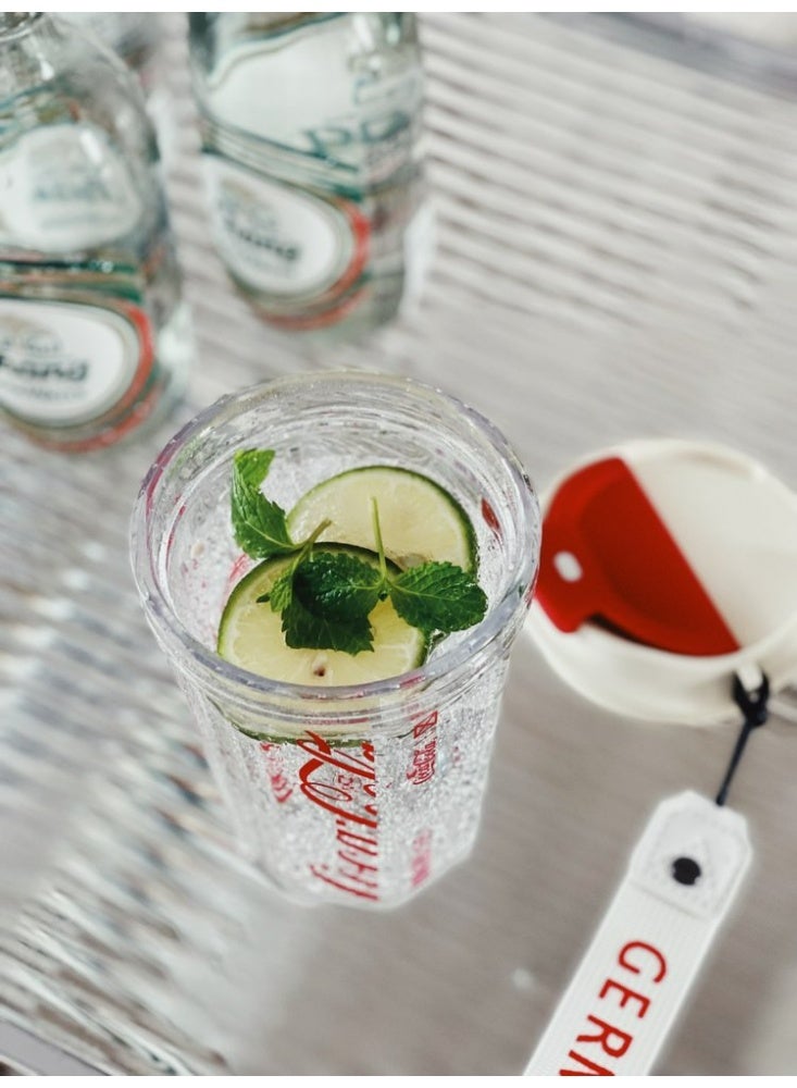 GERM Coca-Cola Octagon Tritan Water Tumbler – Crystal 390ml | GERM | BPA-Free Travel Cup | Official Licensed Coke Design | Leak-Proof & Lightweight - Image 2