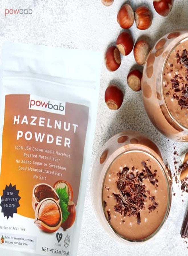 powbab Hazelnut Powder - 100% USA Grown Roasted Hazelnut Meal Flour. Roasted Nutty Flavor, Not Raw. Whole Food: Finely Ground Hazelnut Flour for Baking. No Added Sugar or Fillers. Gluten Free (5.5 Oz) - Image 4