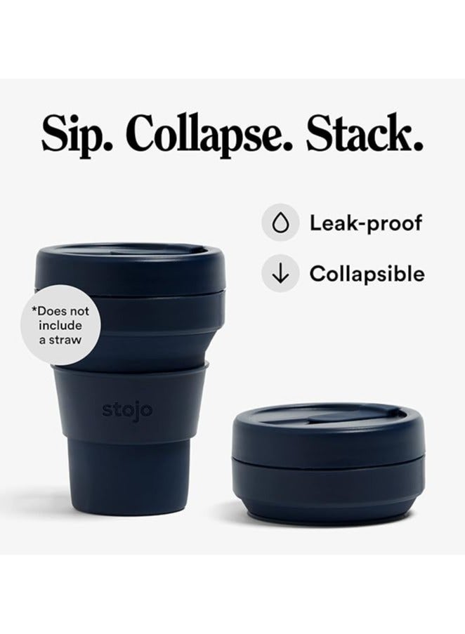 Stojo On The Go Coffee Cup | Pocket Size Collapsible Silicone Travel Cup, 12oz / 355ml | No Straw Included  - Image 3