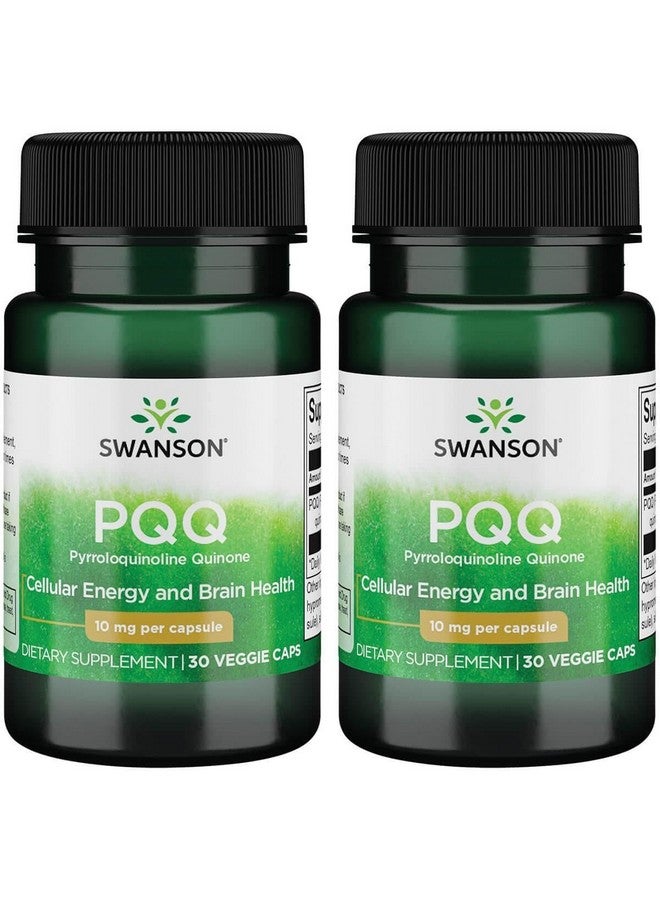 Swanson Pqq Pyrroloquinoline Quinone 10 mg 30 Vegan Caps (2 Pack)
