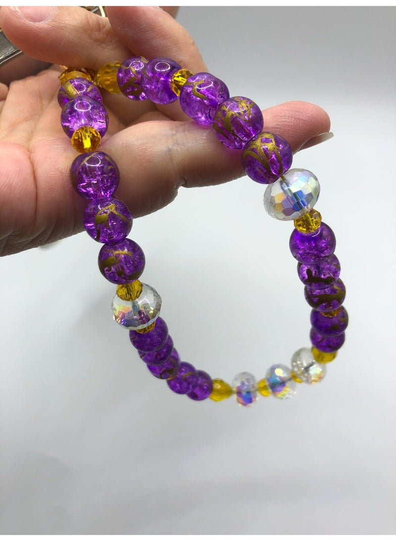 Handmade Premium Crystal Phone Strap-Cyclamen - Image 3