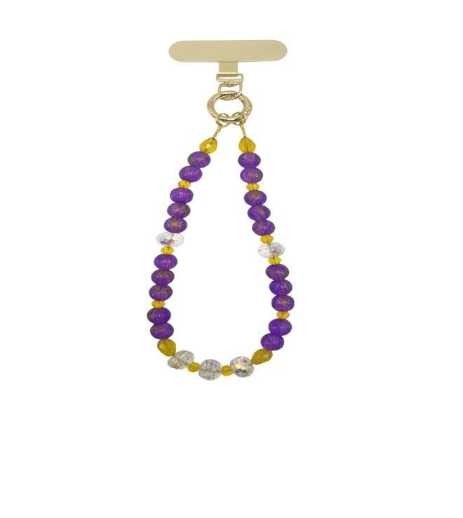 Handmade Premium Crystal Phone Strap-Cyclamen - Image 1
