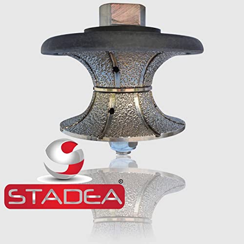 STADEA Diamond Profile Wheel/Profile Grinding Wheel Full Bullnose 20 MM 3/4" high for Grinder Polisher Tile Granite Marble Concrete Shaping/Diamond Profiling - Image 2