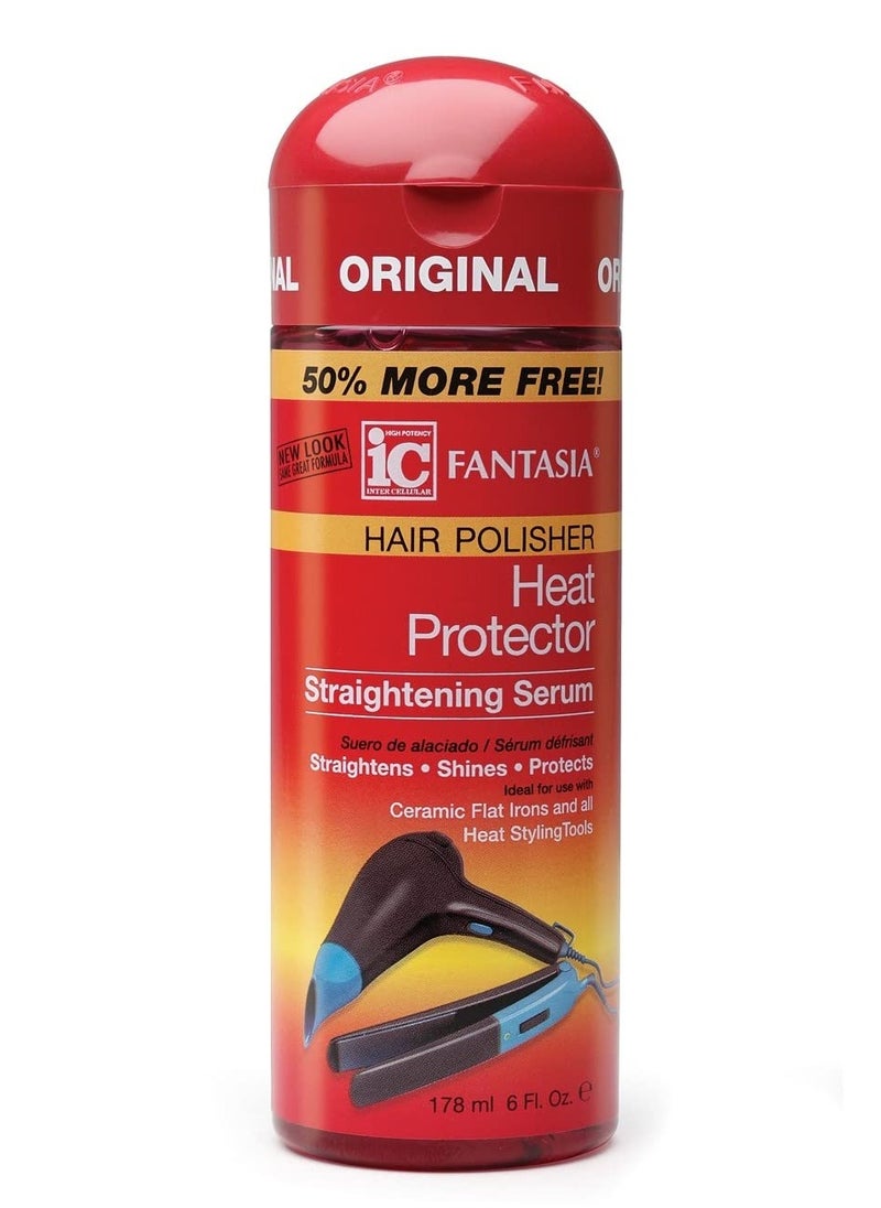 Fantasia - Fantasia High Potency IC Heat Protector Straightening Serum, Hair Polisher, 6 oz. - Image 1