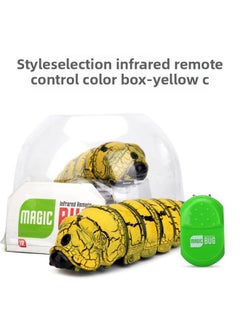 Exotic Remote Control Leisurely Insect Infrared Induction Reptile Insect Caterpillar Electric Remote Control Toy-Color:9910c Remote Control Yellow + Screwdriver + 6 Button Batteries