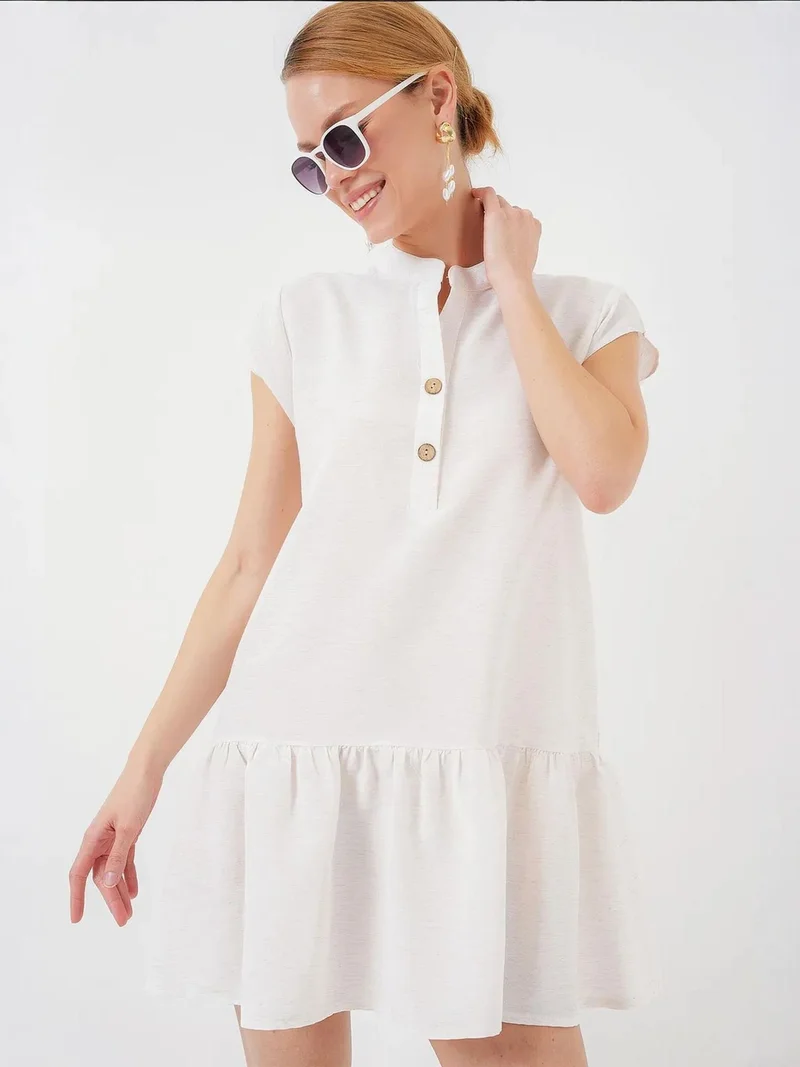 BIG DART BDART Mini A-Form Dress with Button Closure