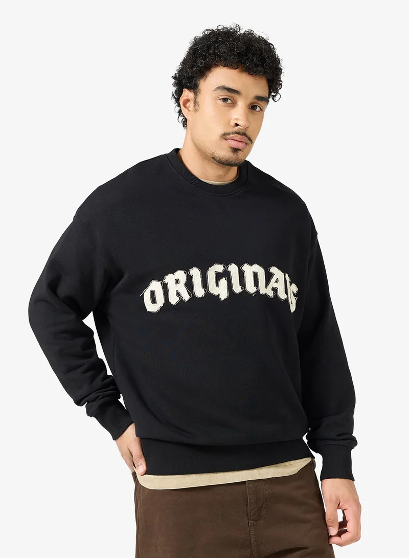 JACK & JONES Black Graphic Pullover Sweatshirt for Men | Best Price UAE