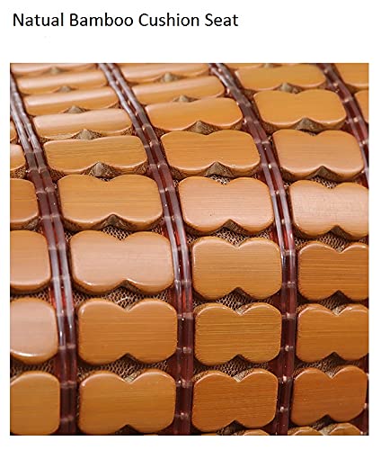 Maricome 2PCS Bamboo Seat Cushions Summer Chair Cushion Car Seat Pad, Breathable Anti-Slip Size 45X45CM - Image 4