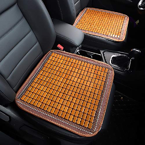 Maricome 2PCS Bamboo Seat Cushions Summer Chair Cushion Car Seat Pad, Breathable Anti-Slip Size 45X45CM - Image 1