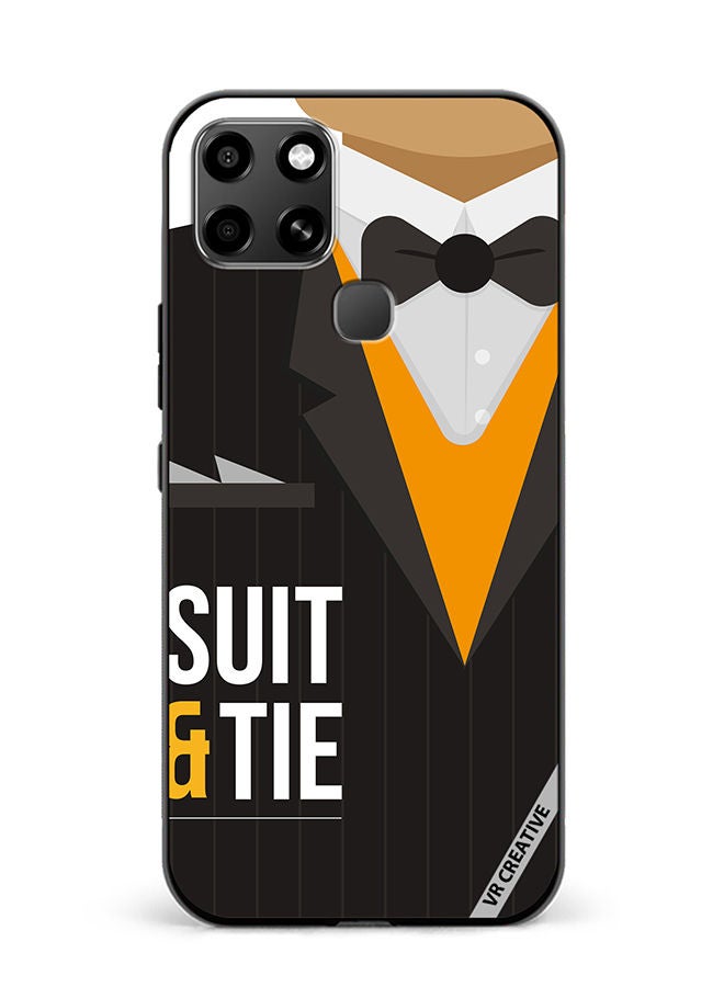 VR CREATIVE Protective Case Cover For Infinix Smart 6 Suit N Tie Design Multicolour - Image 1