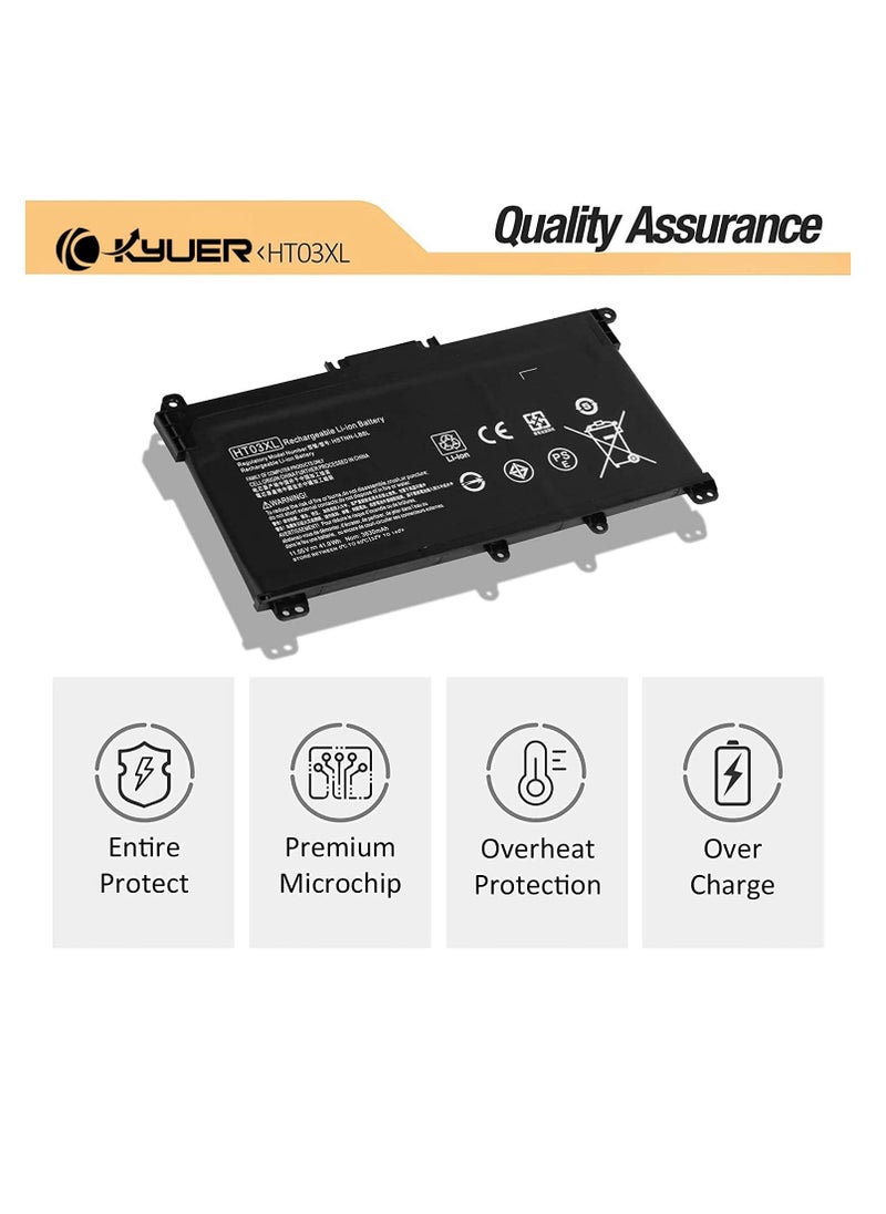 Generic - HT03XL HT03041XL Battery L11119-855 for HP Pavilion 15-CS 15-CW 15-DA 15-DB 15-DQ 15-DW 14-CE 14-CF 14-CK 14-DH 14-DK 14-DQ 17-CA 17-by HSTNN-UB7 J HSTNN-DB8R HSTNN-DB8S L11421-2C2 L11421-542 - Image 1
