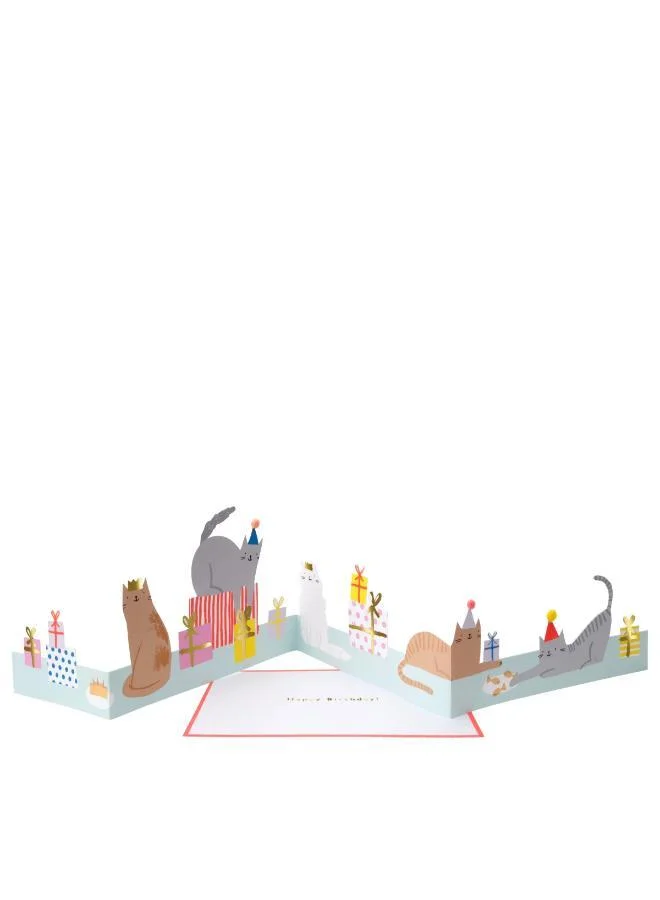 Meri Meri Cat Party Birthday Card