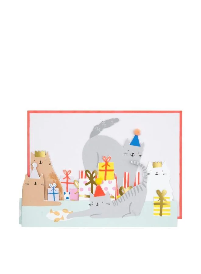 Meri Meri Cat Party Birthday Card