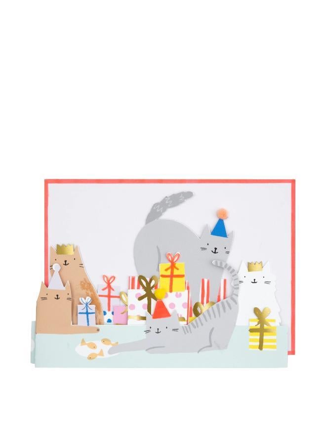 ميري ميري بطاقة عيد ميلاد حفلة القطط - Image 2