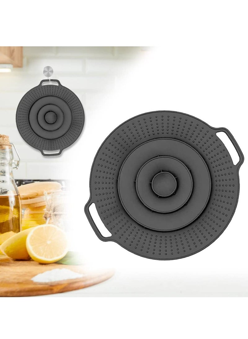 KASTWAVE Pot Cover Spill Stopper Lid, Silicone Spill Stopper Reusable Boil Over Spill Stopper Lid Multifunctional Overflow Stopper Lid for Pans and Pots Boil Kitchen Over Safeguard(11.8 Inch)  - Image 1