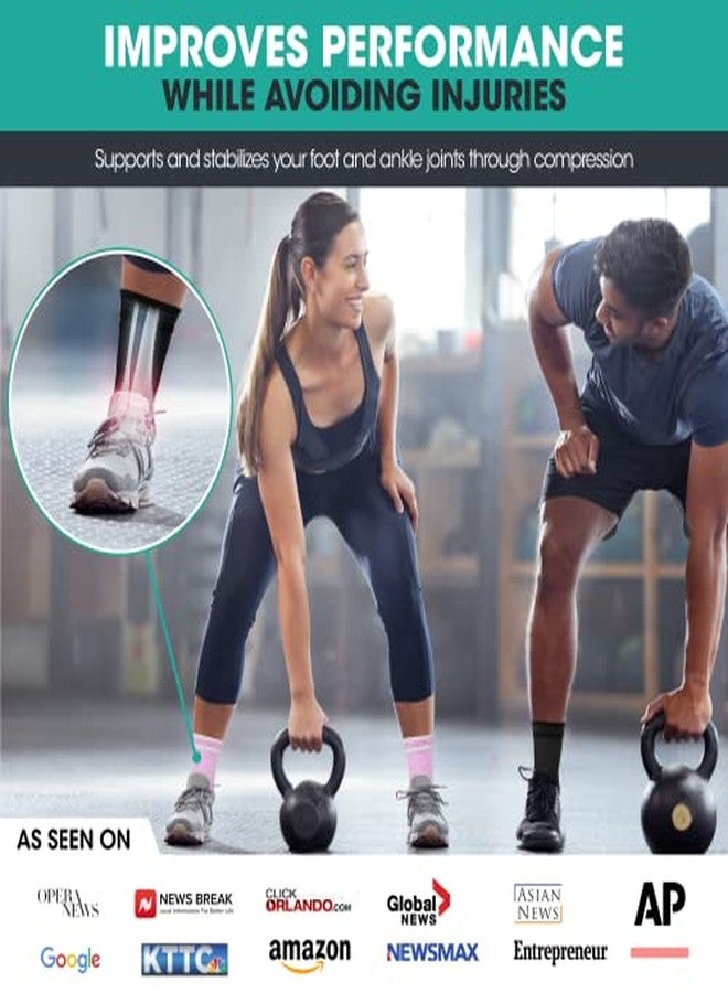 Modvel Foot & Ankle Brace Socks for Sprained Ankle Compression Sleeve - Foot Support for Women & Men - Tendonitis & Arthritis Ankle Brace Sports Running, Torn Ligaments & Women Stabilizing Ankle Wrap - Image 4