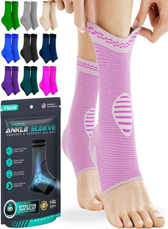 Modvel Foot & Ankle Brace Socks for Sprained Ankle Compression Sleeve - Foot Support for Women & Men - Tendonitis & Arthritis Ankle Brace Sports Running, Torn Ligaments & Women Stabilizing Ankle Wrap - Image 1