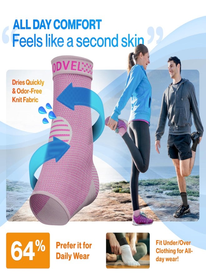 Modvel Foot & Ankle Brace Socks for Sprained Ankle Compression Sleeve - Foot Support for Women & Men - Tendonitis & Arthritis Ankle Brace Sports Running, Torn Ligaments & Women Stabilizing Ankle Wrap - Image 2