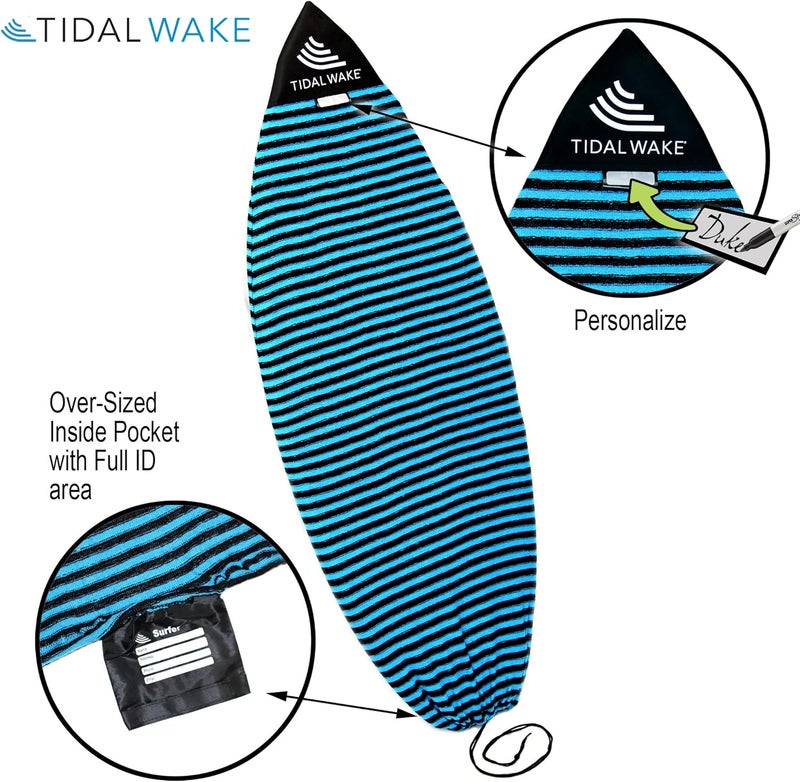Tidal Wake TAG-IT Pointed Nose Surf & Wake Board Sock Bag with Built-in Name Tag, 52-53" Personalize with Your Name! - Image 2