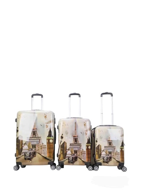 Unbreakable Trolley Luggage with TSA Lock, 4 Silent Spinner Wheels, Expandable Double Zipper -, Acrylonitrile Butadiene Styrene (ABS)