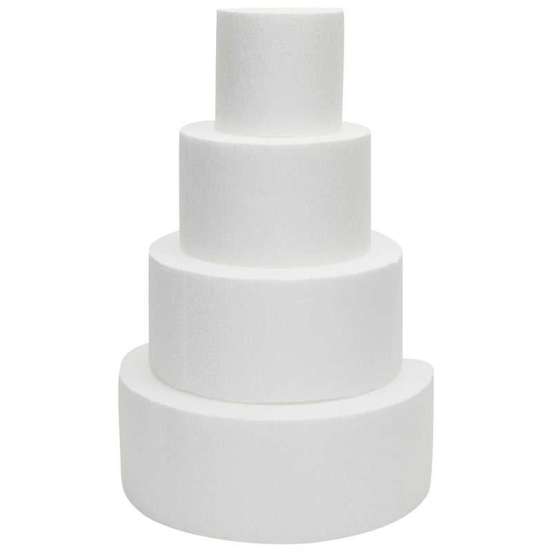 Bright Creations Foam Cake Dummies for Decorating Display 4 Tiers of 4 6 8 10 Dummy Wedding Cake Rounds 144 Inches Tall