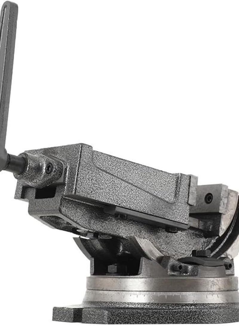 GGOOT 2 Axis Tilting Vice, 100 mm Adjustable Hardware Swivel Jaw Clamp, Cross Slide Vice Work Bench Tool, 360° Adjustable Angle, Tilting Angle Vice for Drilling Milling Grinding  - Image 2
